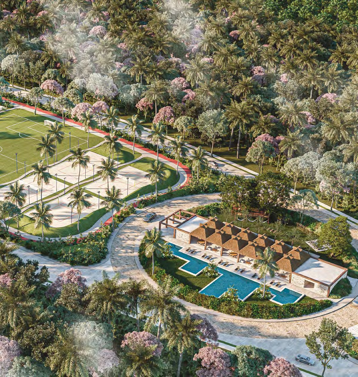 Render del desarrollo Privada Leana – San Crisanto, Yucatán